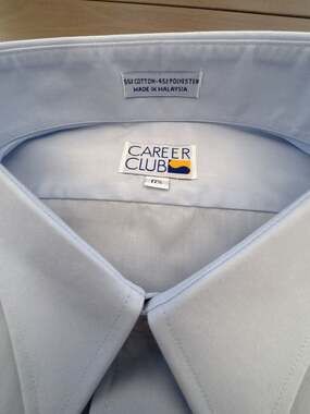 Vintage Career Club White Long Sleeve Dress Shirt Men’s 17.5 Cotton Blend NWOT